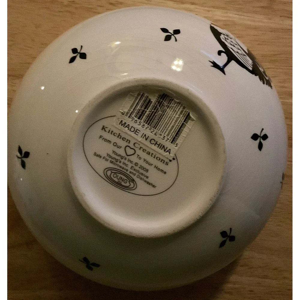 Set Of‎ 2 Rooster Bowl By Kitchen Creations 2008